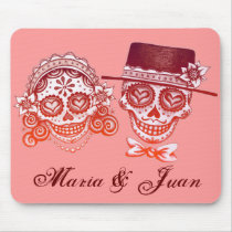 Insert YOUR NAMES on this Day of the Dead mousepad
