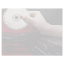 Inserting CD into CD player Letterhead Design
