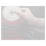 Inserting CD into CD player Letterhead Design