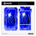 Inside A Flower Blue Motorola Droid X2 Skins