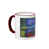 Inside and Out – Azure and Crimson Passage mugs