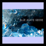 INSIDE blue agate geode posters