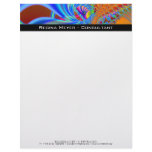 Inside I · Fractal Art · Blue &amp; Orange Letterhead Template