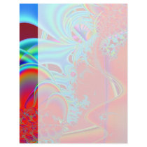Inside II · Fractal Art · Aqua & Red Letterhead