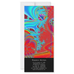 Inside II · Fractal Art · Aqua & Red rack cards