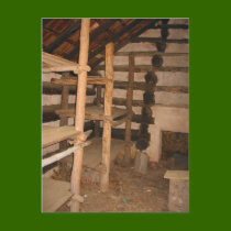 Inside Old Cabin Postcard by BoyScoutTroop102 Inside Old Cabin Postcard