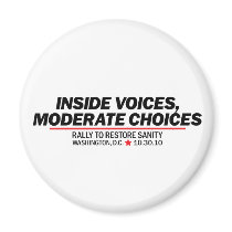 Inside Voices Black Fridge Magnet