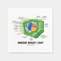 Inside What I Eat (Plant Cell Biology Vegetarian) Standard Cocktail Napkin