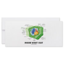 Inside What I Eat (Plant Cell Vegetarian Humor) rack cards by wordsunwords Inside What I Eat (Plant Cell Vegetarian Humor) rack cards