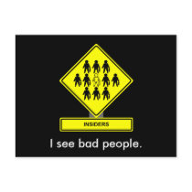 Insiders Postcard by mindfulsecurity Insiders Postcard
