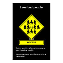 Insiders Security Awareness Poster posters