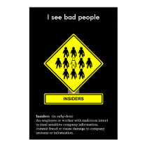 Insiders Security Awareness Poster posters