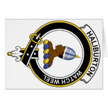 Insignia del clan de Haliburton Tarjeton