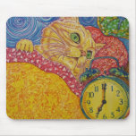 Insomniac Cat Mouse Pad