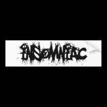 Insomniac Grafitti bumper stickers