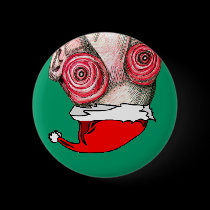 Insomniac Santa Claus buttons