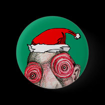 Insomniac Santa Claus buttons