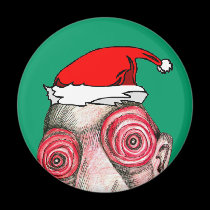 Insomniac Santa Claus magnets