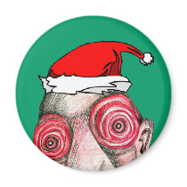 Insomniac Santa Claus magnets by Insomniacs Insomniac Santa Claus magnets