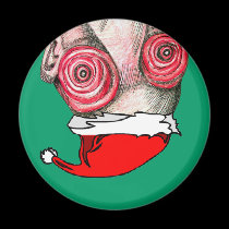 Insomniac Santa Claus magnets