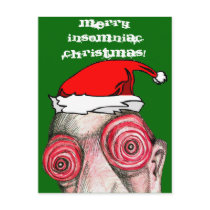 Insomniac Santa Claus postcards by Insomniacs Insomniac Santa Claus postcards