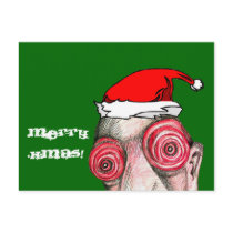 Insomniac Santa Claus postcards by Insomniacs Insomniac Santa Claus postcards
