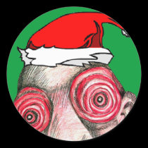 Insomniac Santa Claus stickers