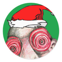 Insomniac Santa Claus stickers by Insomniacs Insomniac Santa Claus stickers
