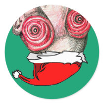 Insomniac Santa Claus stickers by Insomniacs Insomniac Santa Claus stickers