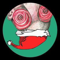 Insomniac Santa Claus stickers