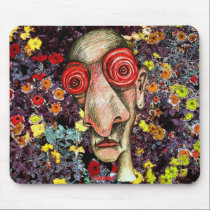 Insomniac Smells Flowers mousepads