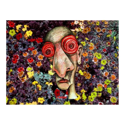 Insomniac Smells the Flowers Print by Insomniacs