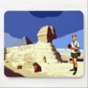 Insomniac Tourist Visits Egypt Sphinx mousepads