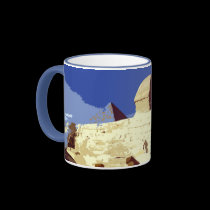 Insomniac Tourist Visits Egypt Sphinx mugs