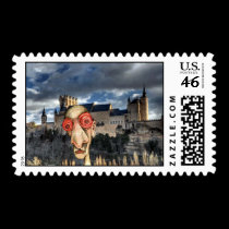Insomniac Visits Alcazar-of-Segovia postage