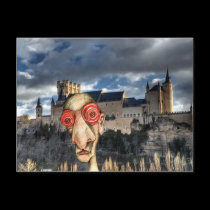 Insomniac Visits Alcazar-of-Segovia postcards