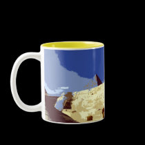 Insomniac Visits Egyptian Sphinx mugs