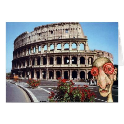 Insomniac Visits Rome Colisseum Greeting Card by Insomniacs