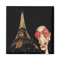 Insomniac Visits The Eiffel Tower magnets by Insomniacs Insomniac Visits The Eiffel Tower magnets