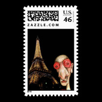 Insomniac Visits The Eiffel Tower stamps