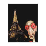 Insomniac Visits The Eiffel Tower Postcards