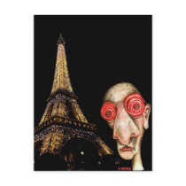 Insomniac Visits The Eiffel Tower postcards by Insomniacs Insomniac Visits The Eiffel Tower postcards