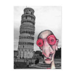 Insomniac Visits "The Leaning Tower of Pisa" Post Cards