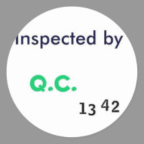 Inspected by Quality Control stickers