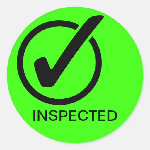 INSPECTED STICKER Zazzle