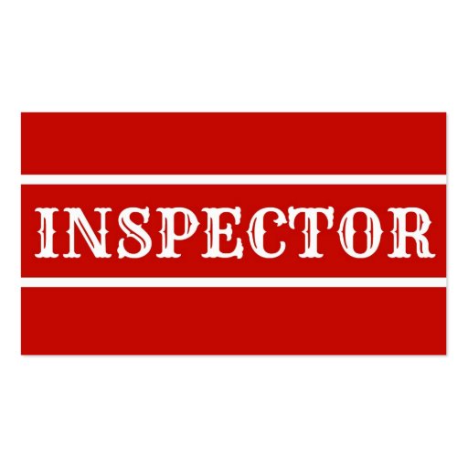 Inspector Business Card