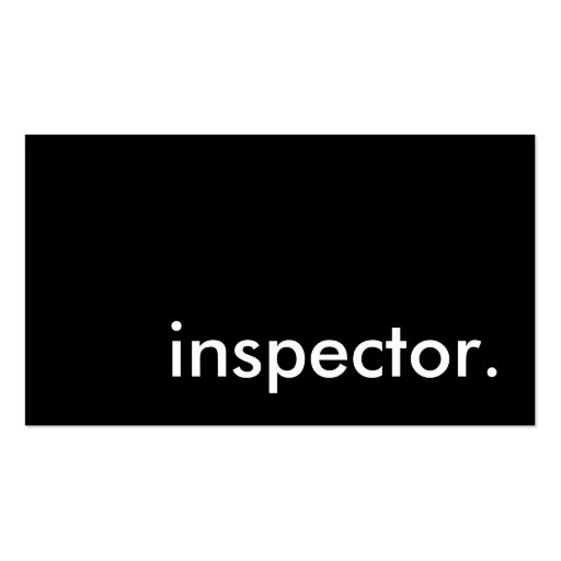 inspector. business card templates