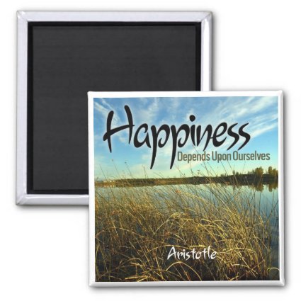 Inspiration -- Aristotle and Happiness Fridge Magnet