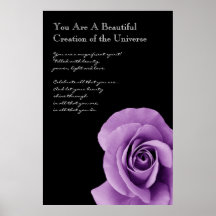 Inspiration Purple Rose Poster