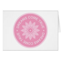 Inspirational 3 Word Quotes ~Dreams Come True~ Greeting Card